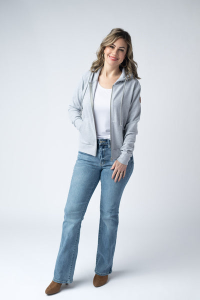 IN STOCK Fullzip Hoodie - Light Grey - Pumpkin Patch Co