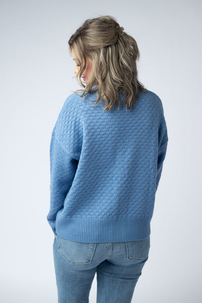 IN STOCK Gianna Pullover Sweater - Blue - Pumpkin Patch Co