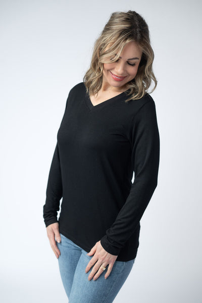 IN STOCK Larissa Long Sleeve - Black - Pumpkin Patch Co