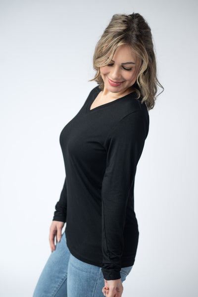 IN STOCK Larissa Long Sleeve - Black - Pumpkin Patch Co