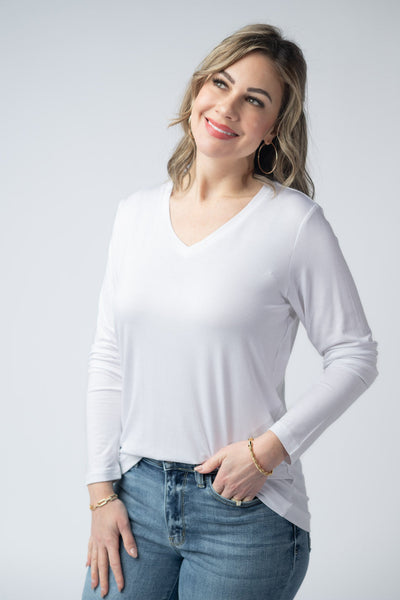 IN STOCK Larissa Long Sleeve - White - Pumpkin Patch Co
