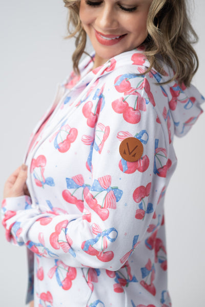 IN STOCK Fullzip Hoodie - Patriotic Cherries - Pumpkin Patch Co