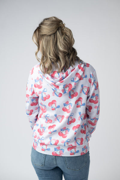 IN STOCK Fullzip Hoodie - Patriotic Cherries - Pumpkin Patch Co