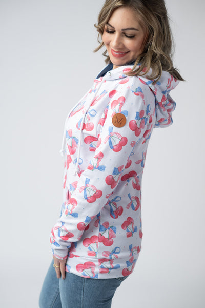 IN STOCK Hailey Pullover Hoodie - Patriotic Cherries - Pumpkin Patch Co