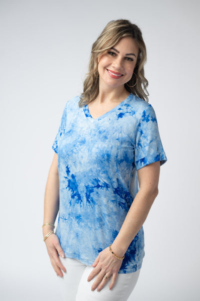 IN STOCK Sophie Top - Blue Tie Dye - Pumpkin Patch Co