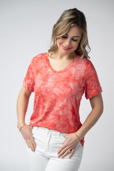 IN STOCK Sophie Top - Red Tie Dye - Pumpkin Patch Co