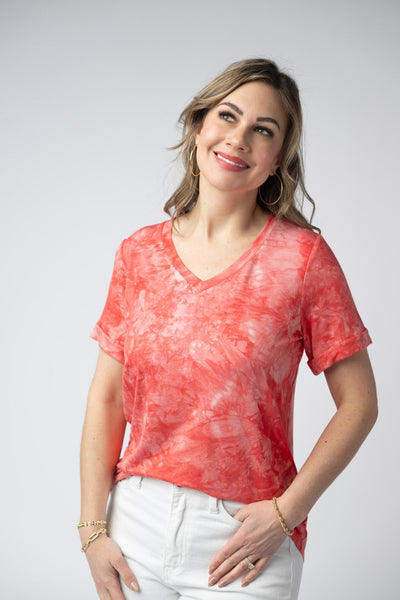 IN STOCK Sophie Top - Red Tie Dye - Pumpkin Patch Co