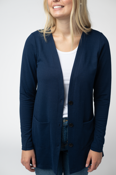 IN STOCK Cori Cardigan - Navy - Pumpkin Patch Co