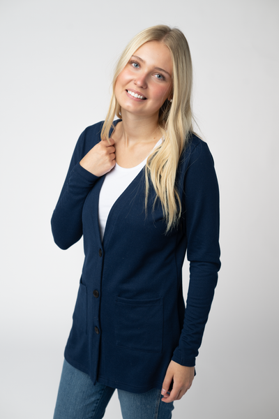 IN STOCK Cori Cardigan - Navy - Pumpkin Patch Co