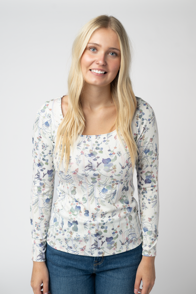 IN STOCK Alyssa Long Sleeve Top - Olive Meadow - Pumpkin Patch Co
