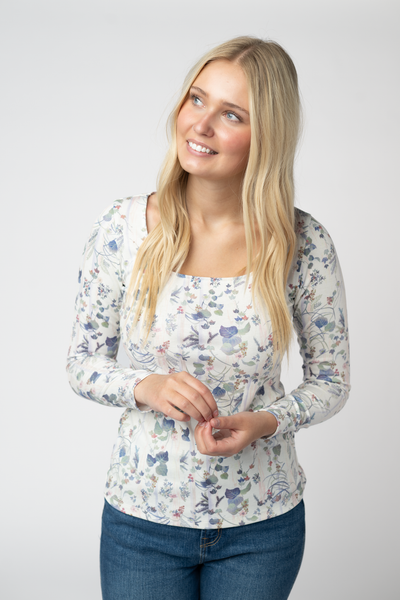 IN STOCK Alyssa Long Sleeve Top - Olive Meadow - Pumpkin Patch Co