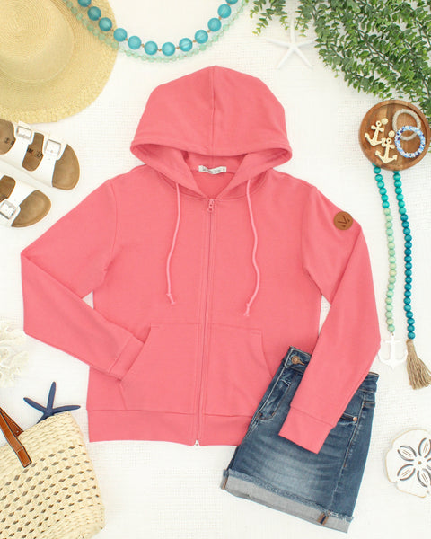 IN STOCK Fullzip Hoodie - Sunkissed Coral - Pumpkin Patch Co