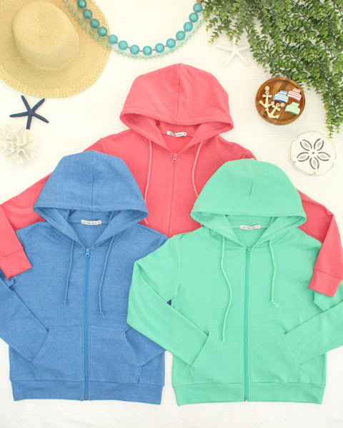 IN STOCK Fullzip Hoodie - Sunkissed Coral - Pumpkin Patch Co