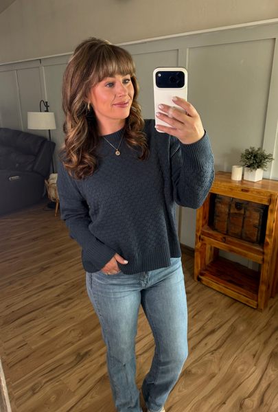 IN STOCK Gianna Pullover Sweater - Teal - Pumpkin Patch Co
