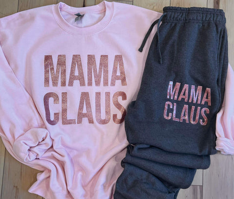 Preppy Mama Claus Crew OR Jogger - RTS