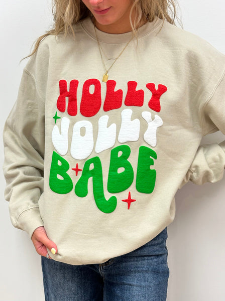 Holly Jolly Babe SWEATSHIRT - SHIPS 10/1