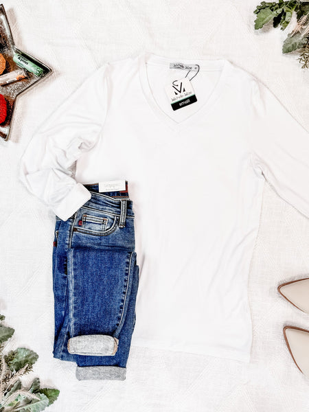IN STOCK Larissa Long Sleeve - White - Pumpkin Patch Co