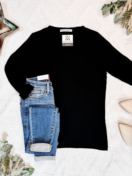 IN STOCK Larissa Long Sleeve - Black - Pumpkin Patch Co