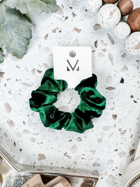IN STOCK Velvet Scrunchie - Green FINAL SALE