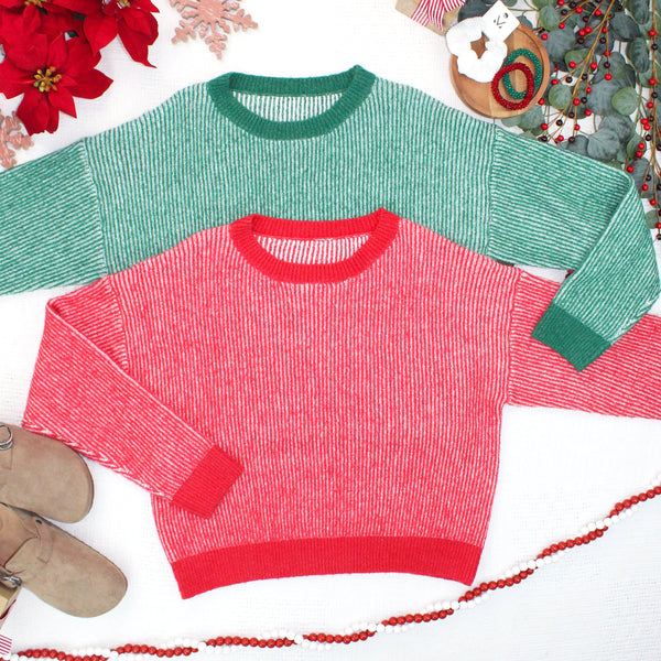 IN STOCK Josie Cozy Crew Sweater - Green
