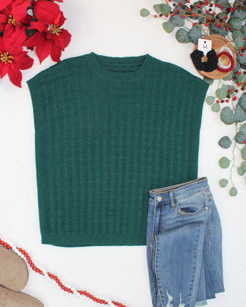 IN STOCK Kelly Knitted Top - Evergreen