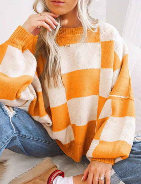 PREORDER: Cozy Checker Sweater 8.10.26