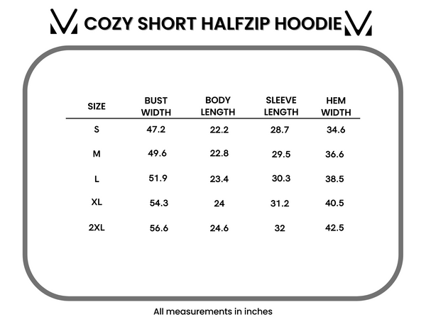 IN STOCK Cozy Short HalfZip Hoodie - Black FINAL SALE