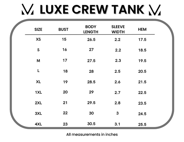 IN STOCK Luxe Crew Tank - Blue Leaf