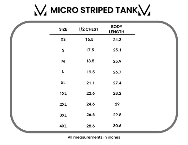 IN STOCK Micro Striped Tank - Red - Pumpkin Patch Co