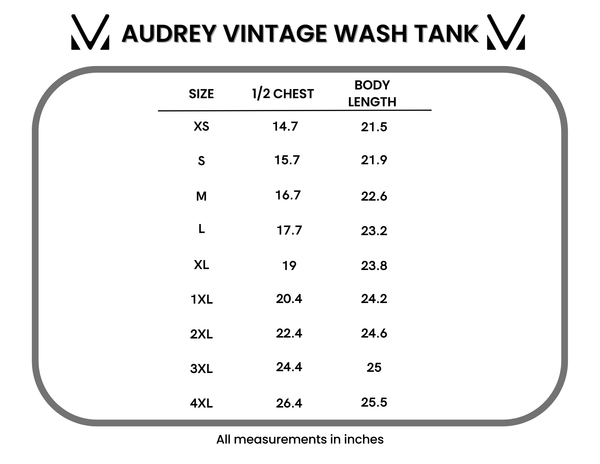IN STOCK Audrey Vintage Wash Tank - Blue - Pumpkin Patch Co