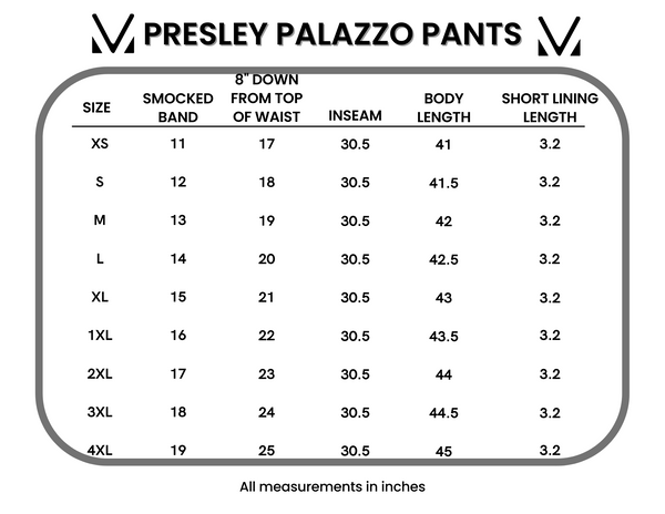 IN STOCK Presley Palazzo Pants - Mauve and Green Palm