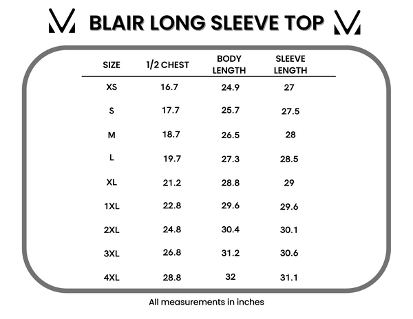 IN STOCK Blair Long Sleeve Top - Black - Pumpkin Patch Co
