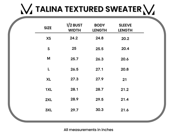 IN STOCK Talina Textured Sweater - Olive