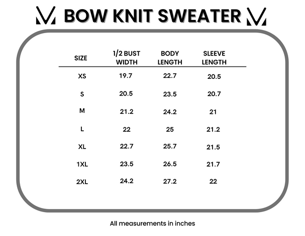 IN STOCK Bethany Bow Knit Sweater - Red