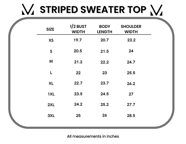 IN STOCK Striped Sweater Top - Olive and Tan