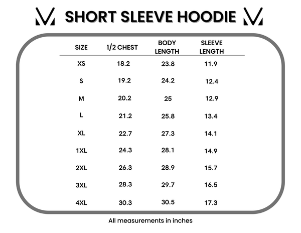 IN STOCK Short Sleeve Hoodie - Neon Palm Trees