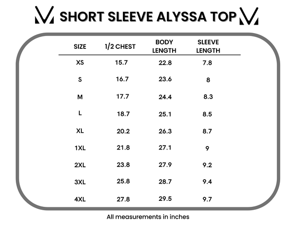 IN STOCK Short Sleeve Alyssa Top - Aquamarine - Pumpkin Patch Co