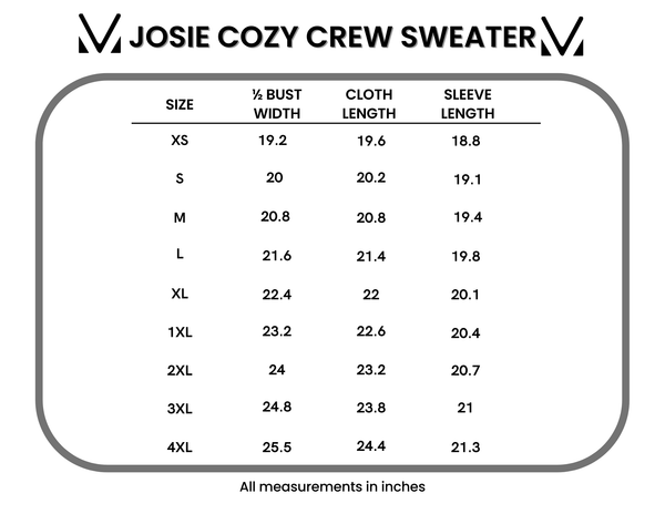 IN STOCK Josie Cozy Crew Sweater - Mocha
