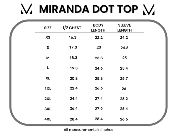 IN STOCK Miranda Dot Top - White