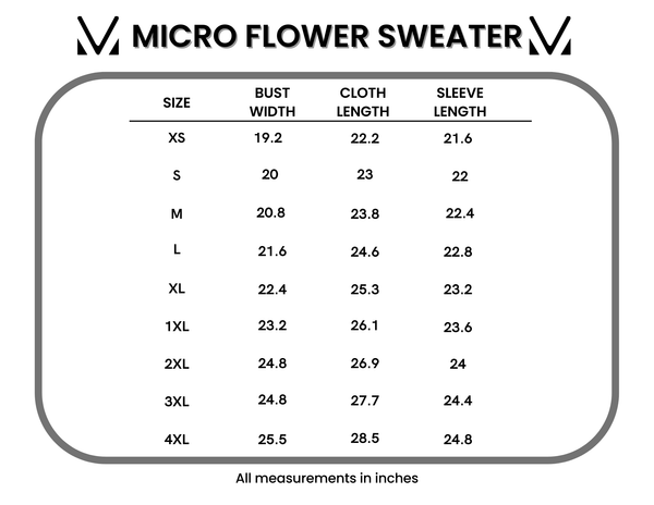 IN STOCK Micro Flower Sweater - Ivory