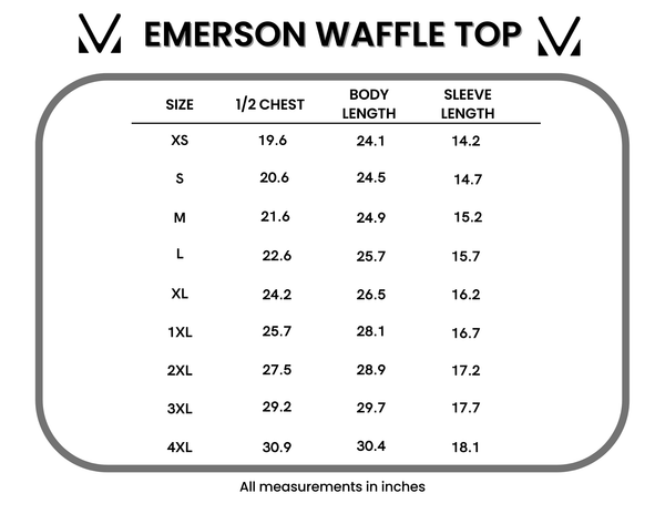 IN STOCK Emerson Waffle Top - Black