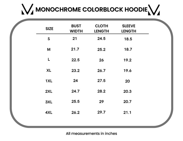 IN STOCK Monochrome Colorblock Hoodie