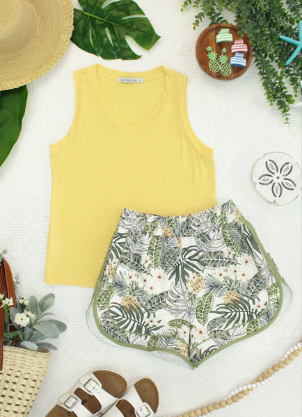 IN STOCK Noelle Tank - Lemon - Pumpkin Patch Co