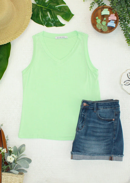 IN STOCK Noelle Tank - Lime - Pumpkin Patch Co