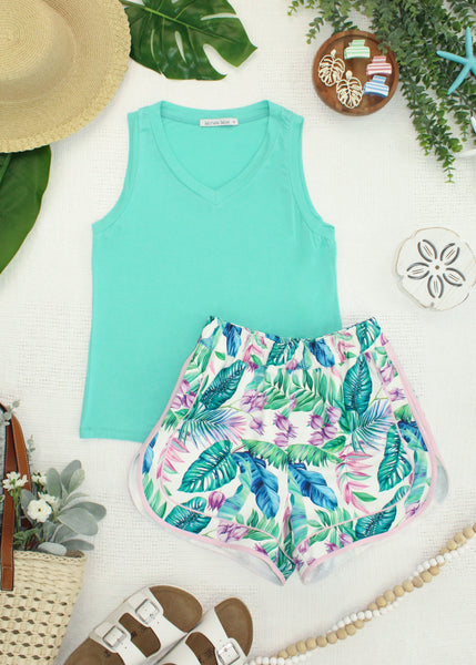 IN STOCK Noelle Tank - Turquoise - Pumpkin Patch Co