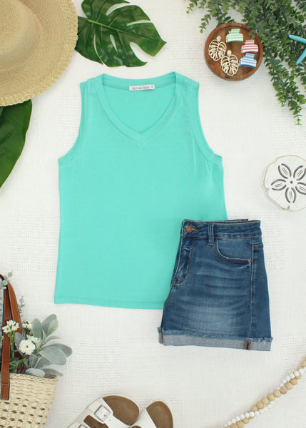 IN STOCK Noelle Tank - Turquoise - Pumpkin Patch Co