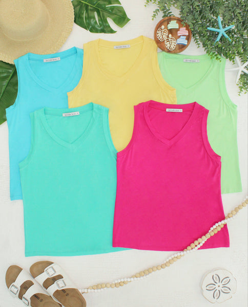 IN STOCK Noelle Tank - Turquoise - Pumpkin Patch Co