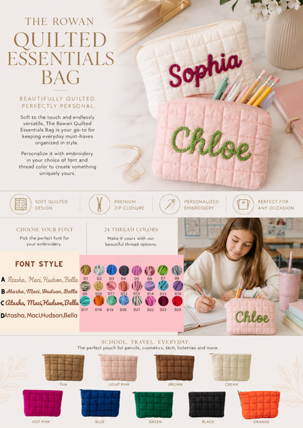 PREORDER: The Rowan Quilted Essentials Bag 7.27.26