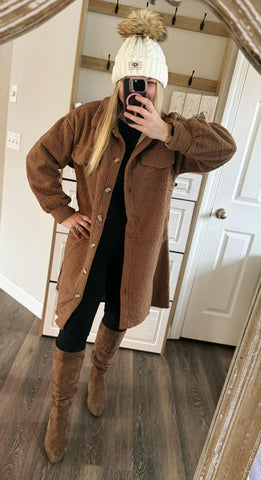 PREORDER: Rerun RAZ Teddy Bear Shacket 12.8.25 osym