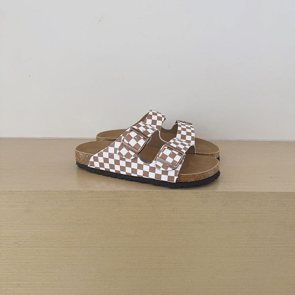 PREORDER: Checkered Two Strap Sandals 3.16.26